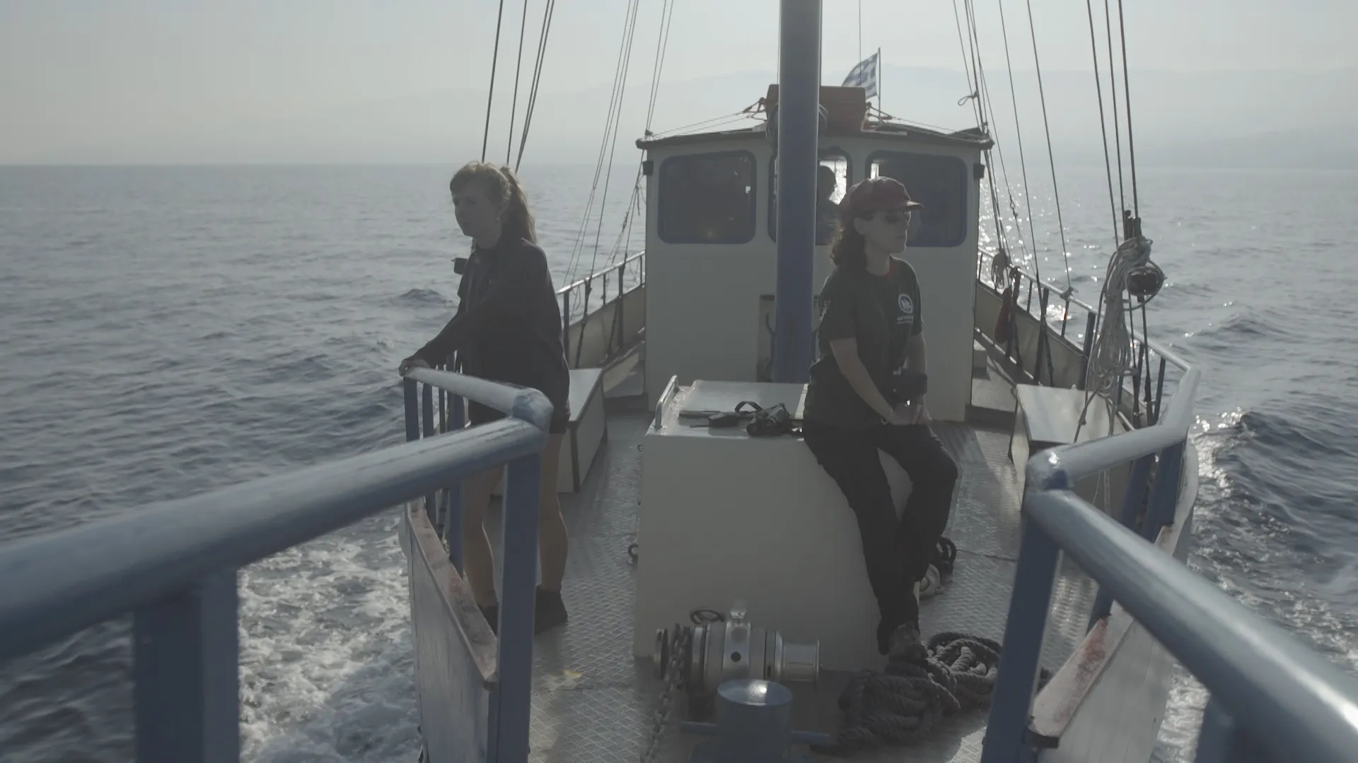 Black Leaf Films deck of the boat